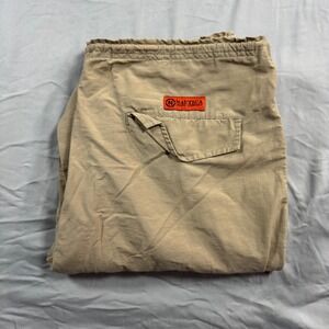 Nautica Jeans Company Cargo Pants Tan Zip Pockets Men's L Hiking Outdoors Light